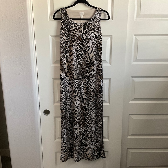 Chico’s Leopard Print Tank Top Maxi Dress - Size Small - Picture 1 of 7